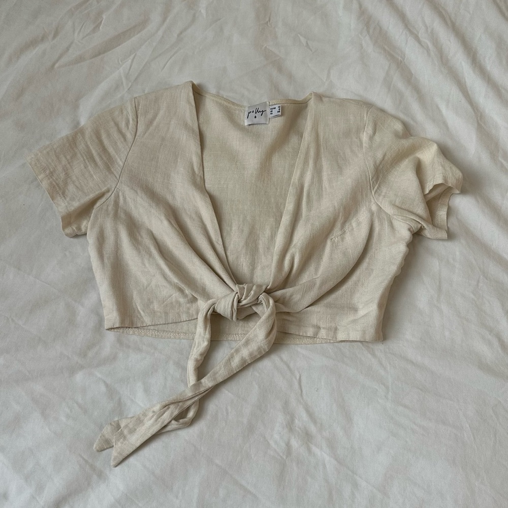 oh polly tie front top
